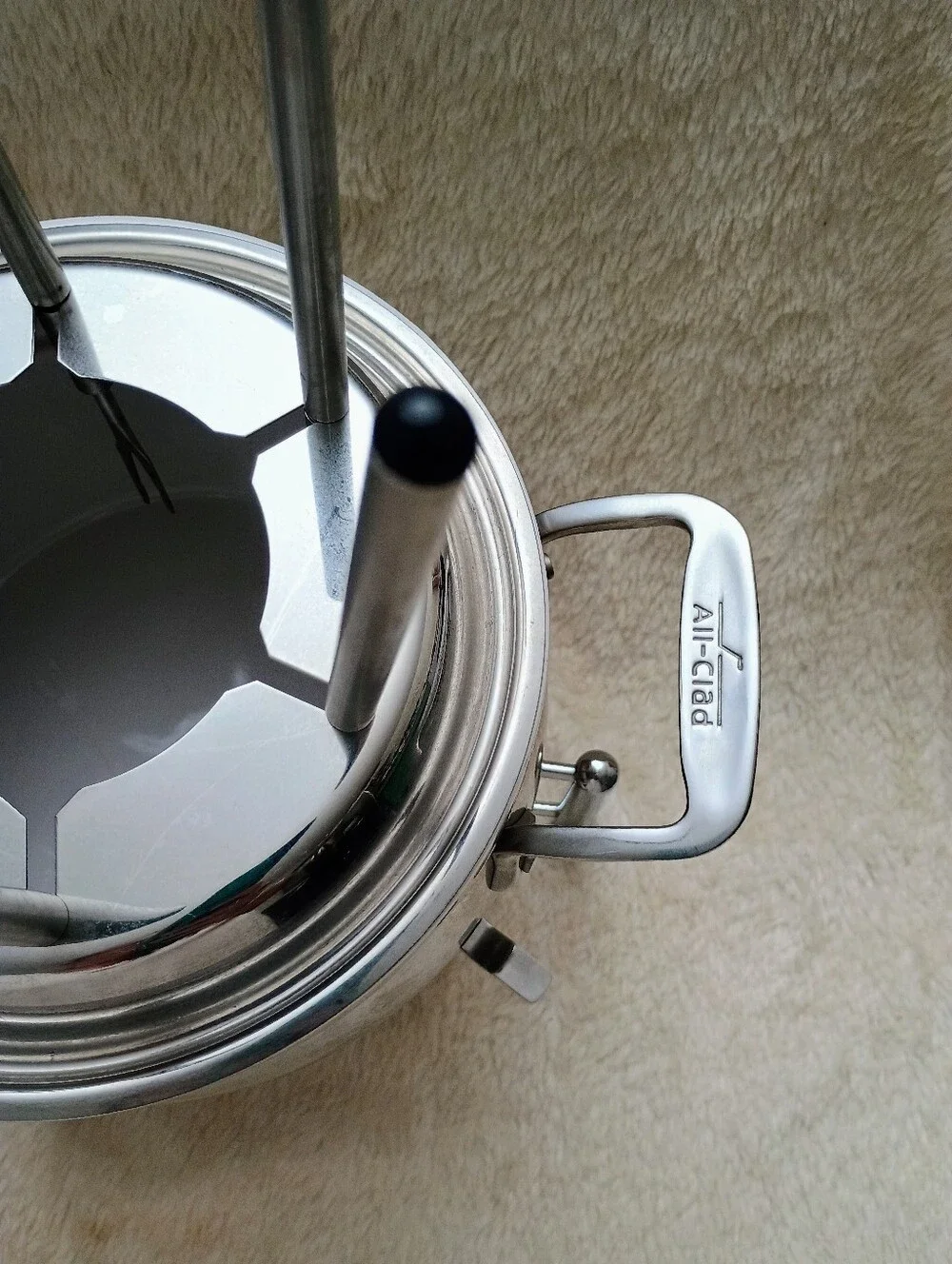 All-Clad Stainless Steel Fondue Set with Ceramic Insert & Forks
